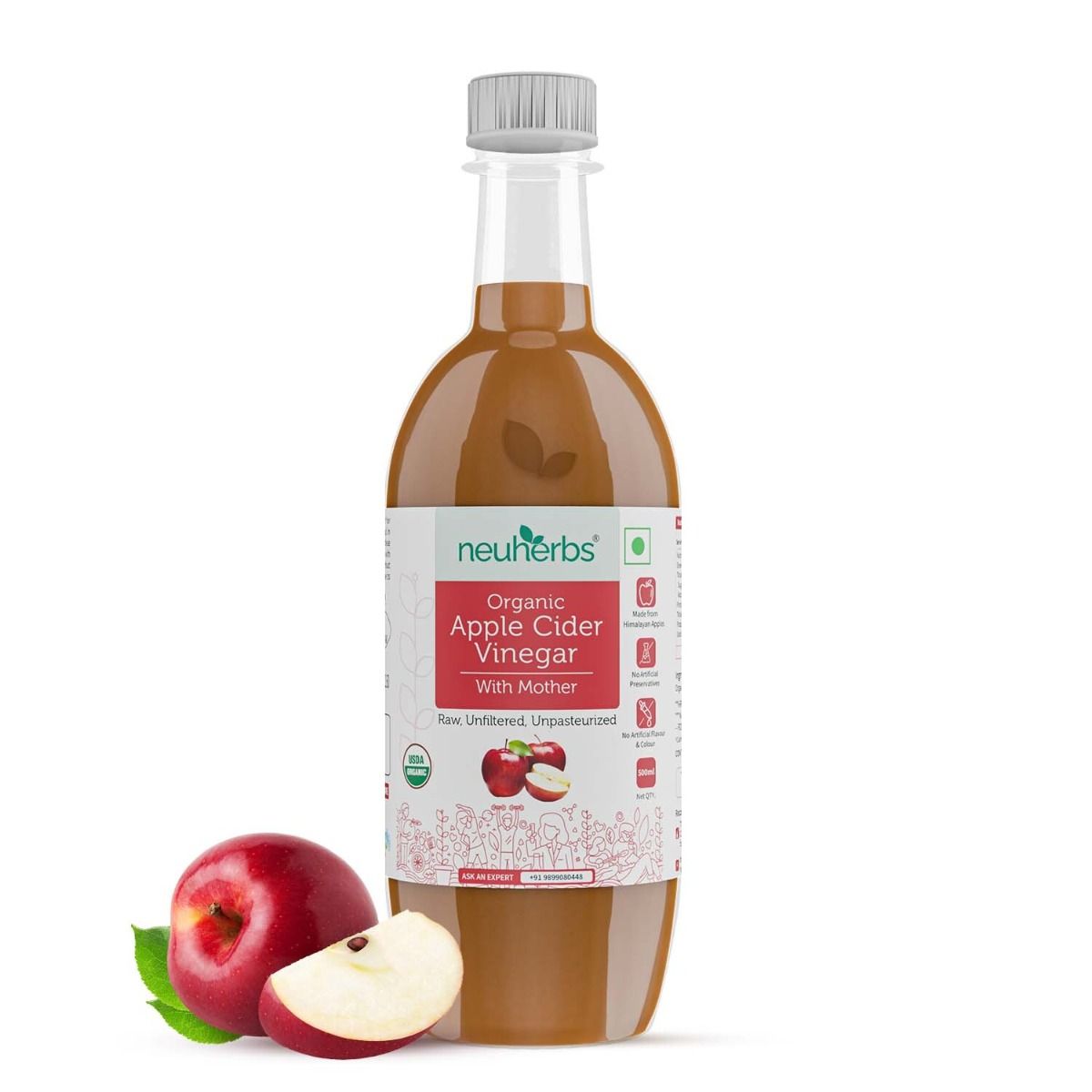Neuherbs Organic Apple Cider Vinegar with Mother, 500 ml Price, Uses