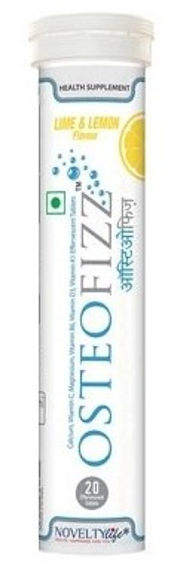 Osteofizz Lime &amp; Lemon Flavour Effervescent Tablet 20's, Pack of 1