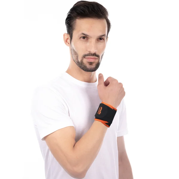 Tynor Wrist Support Neo Orange for Right/Left Wrists Universal, 1 Count, Pack of 1