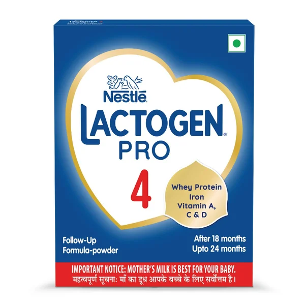 Lactogen Pro 4, Follow-Up Formula With Iron, Whey Protein And Vitamins, After 18 Months Up To 24 Months, Bag-In-Box Pack, 400 gm, Pack of 1