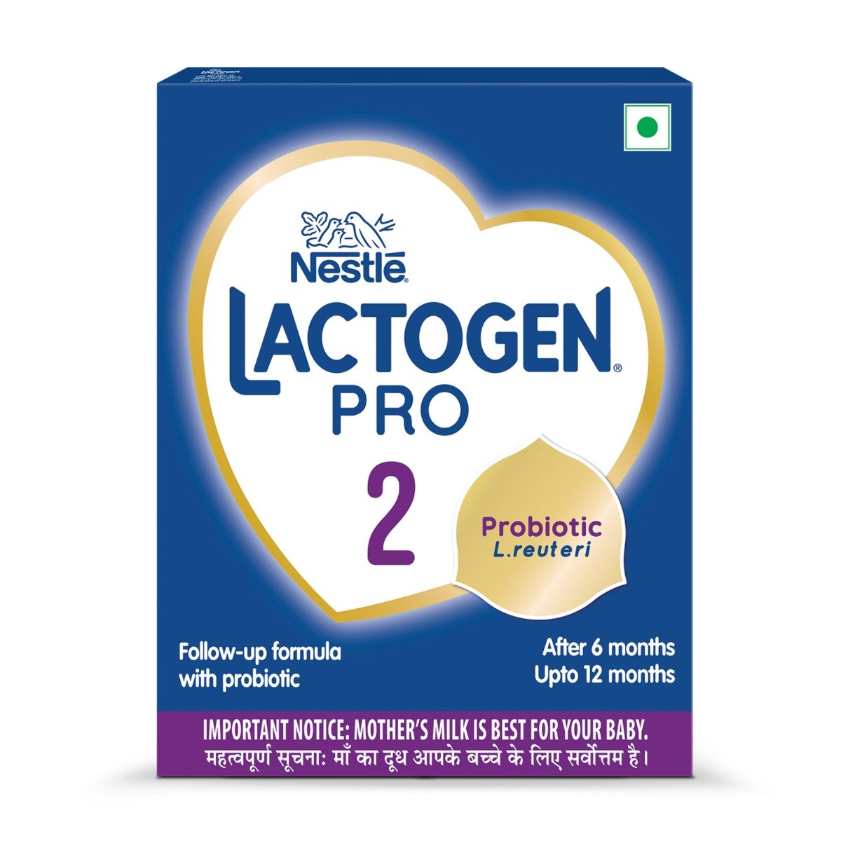 Lactogen Pro 2 Powder, Follow-Up Formula With Probiotic, After 6 Months Up To 12 Months, Bag-In-Box Pack, 400 gm, Pack of 1 Lactogen Pro 2 Powder, Follow-Up Formula With Probiotic, After 6 Months Up To 12 Months, Bag-In-Box Pack, 400 gm, Pack of 1