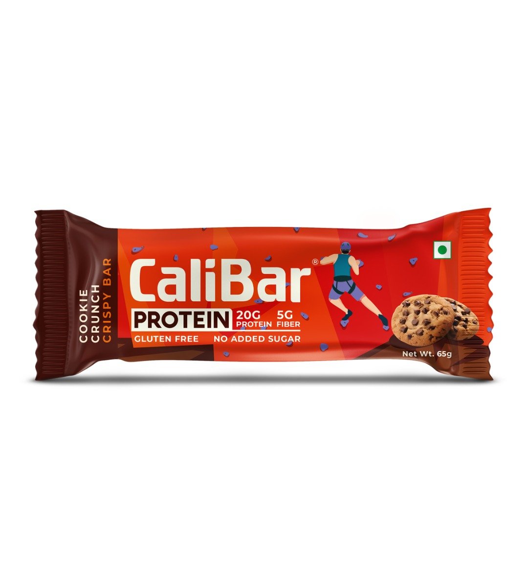 CaliBar 20g Protein Cookie Crunch Crispy Bar | No Added Sugar, 65 gm, Pack of 1 CaliBar 20g Protein Cookie Crunch Crispy Bar | No Added Sugar, 65 gm, Pack of 1