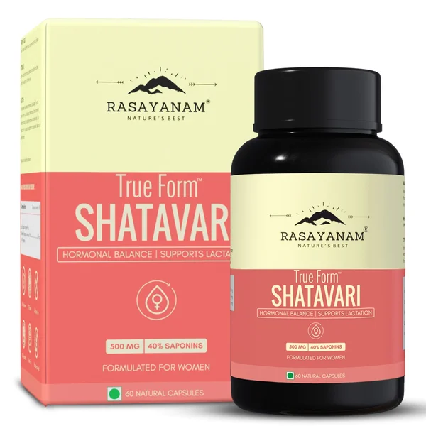 Rasayanam 500mg Shatavari for Women Natural, 60 Capsules