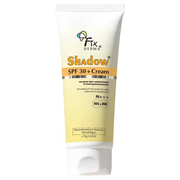 Fixderma Shadow Sunscreen SPF 30+ PA+++ Gel, 75ml - Light Weight For Oily & Acne Prone Skin