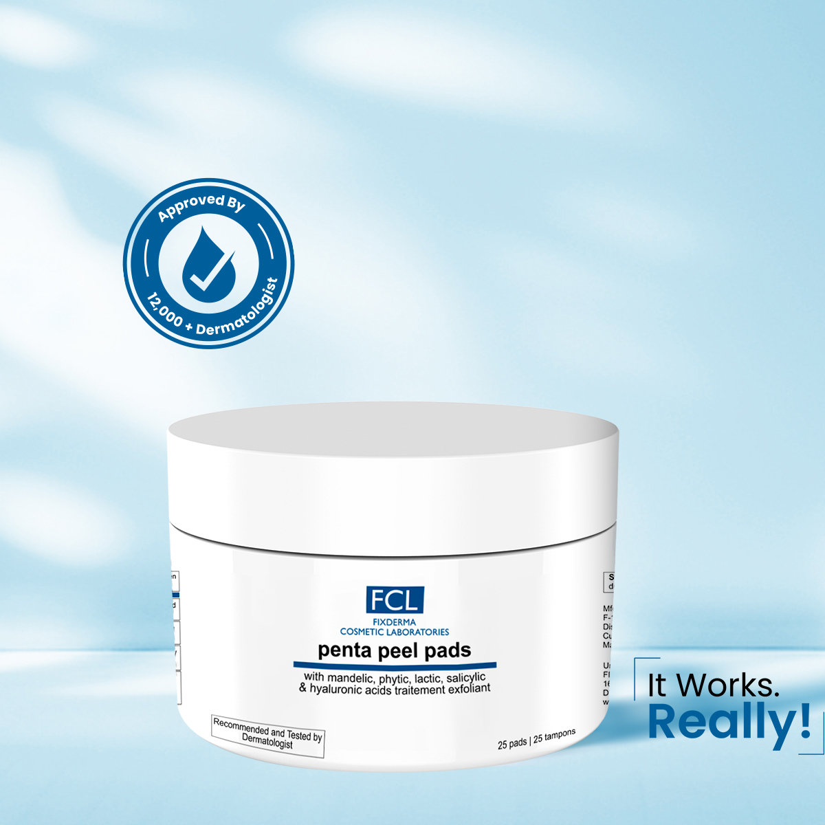 Fixderma Penta Peel Pads, 25 count, Pack of 1 Fixderma Penta Peel Pads, 25 count, Pack of 1