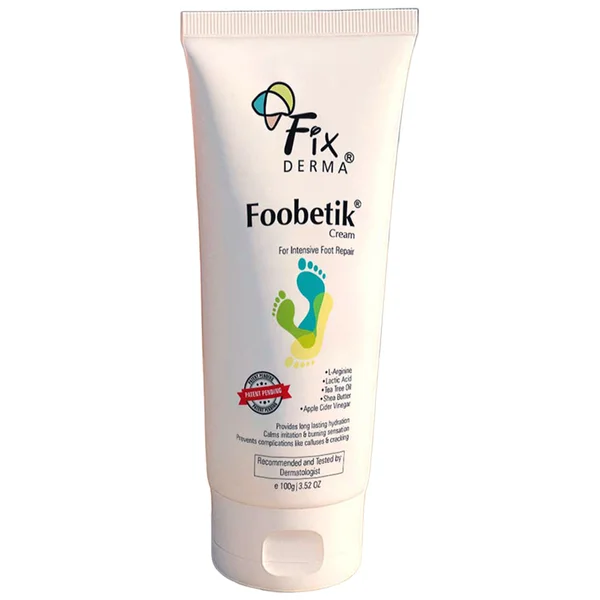 Fixderma Foobetik Foot Cream, 100gm - For Diabetic, Dry & Crack Heel, Moisturizes & Repair Feet