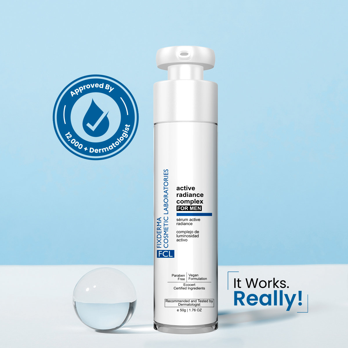 Fixderma Cosmetic Laboratories (FCL) Active Radiance Complex For Men Serum, 50 gm, Pack of 1 Fixderma Cosmetic Laboratories (FCL) Active Radiance Complex For Men Serum, 50 gm, Pack of 1