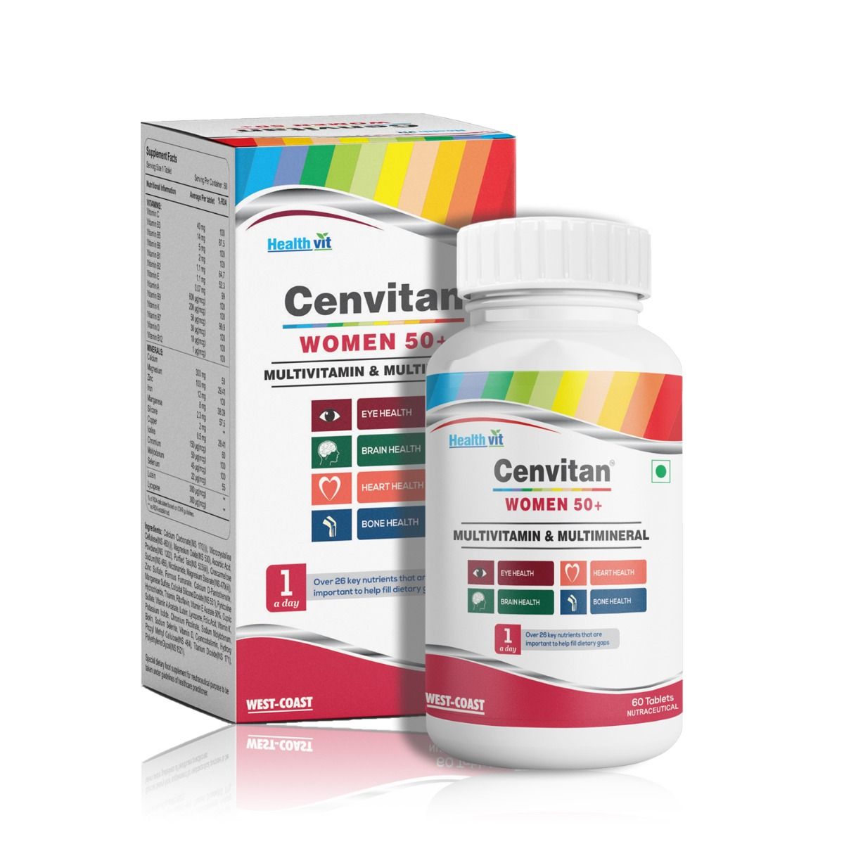 Healthvit Cenvitan Women 50+ Multivitamins & Multimineral, 60 Tablets