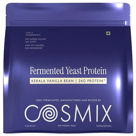 Cosmix 100% Fermented Yeast Protein Kerala Vanilla Bean Powder, 500 gm