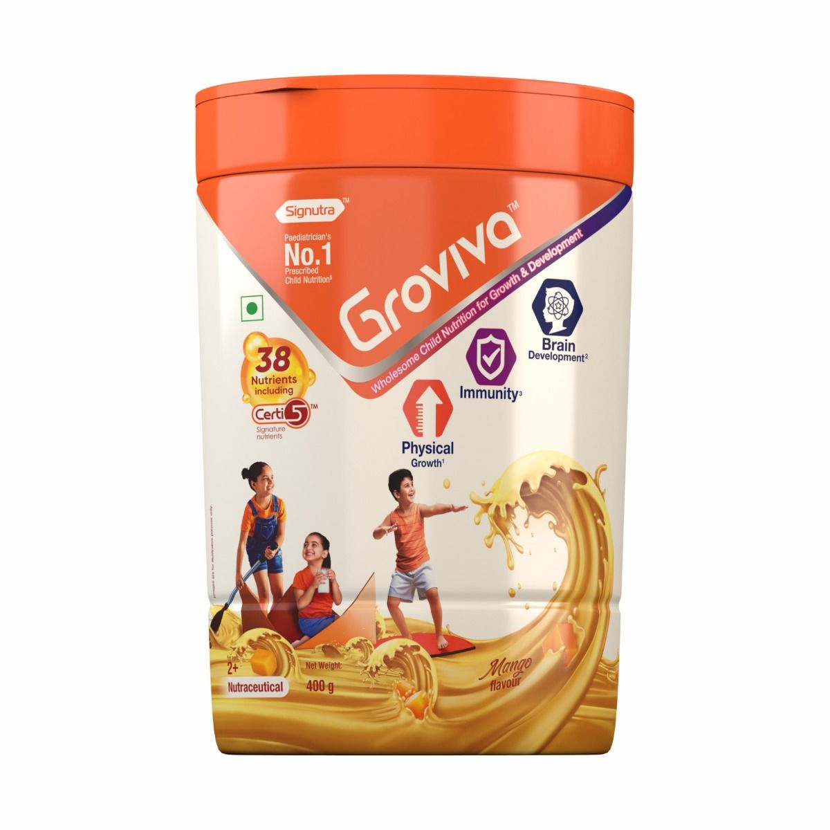 Buy Groviva Mango Flavour Powder 400 gm Online