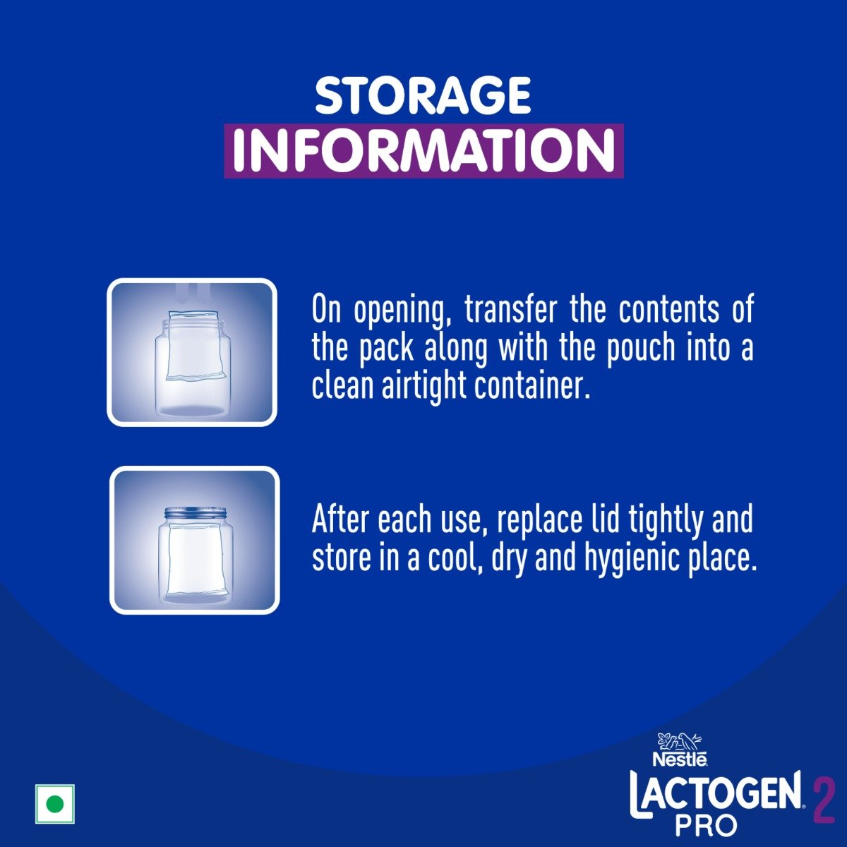 Lactogen Pro 2 Powder, Follow-Up Formula With Probiotic, After 6 Months Up To 12 Months, Bag-In-Box Pack, 400 gm, Pack of 1 Lactogen Pro 2 Powder, Follow-Up Formula With Probiotic, After 6 Months Up To 12 Months, Bag-In-Box Pack, 400 gm, Pack of 1