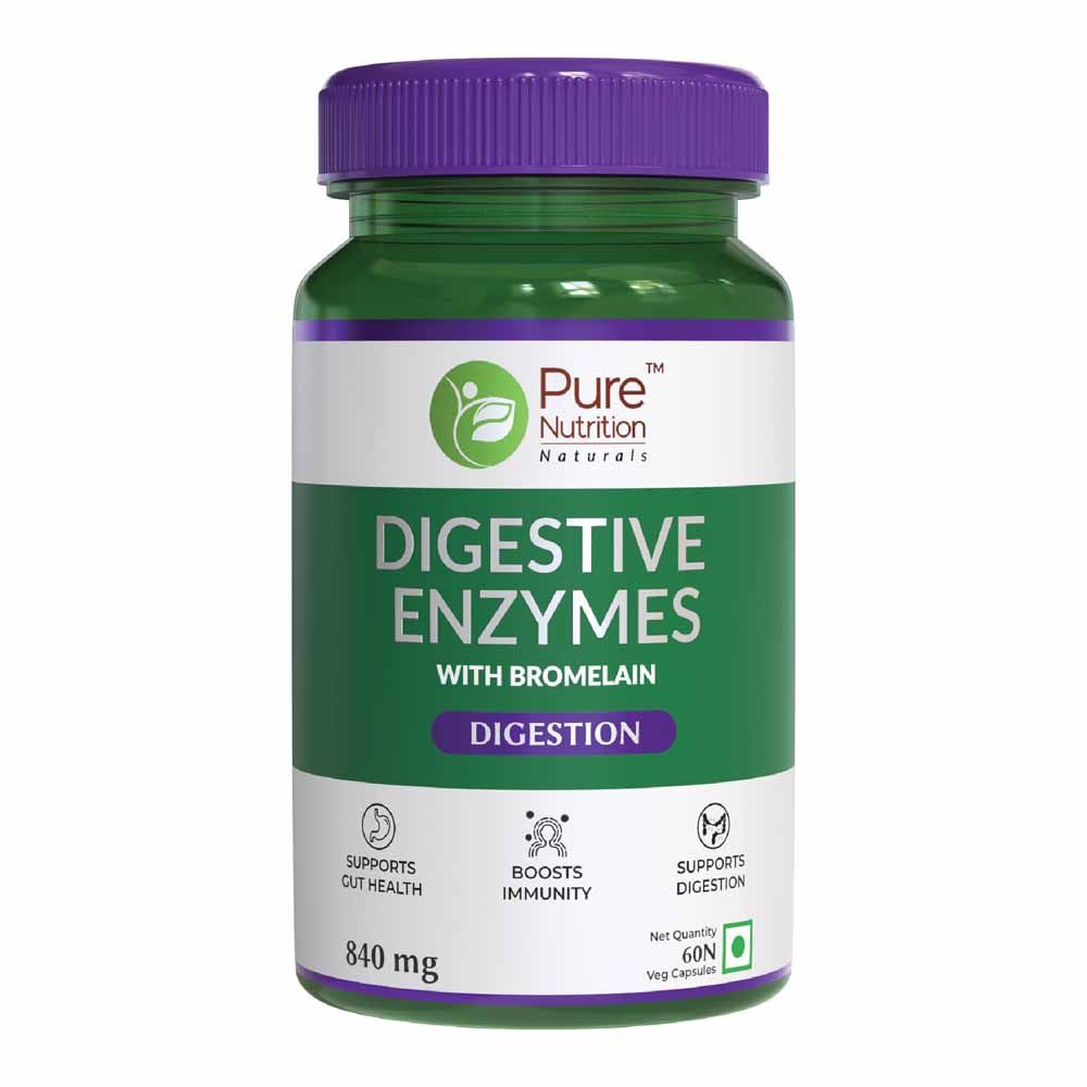 Pure Nutrition Digestive Enzymes 840 mg, 60 Capsules Price, Uses, Side