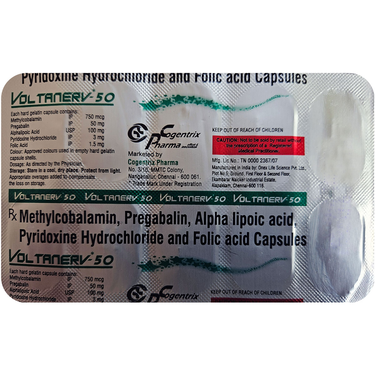 Voltanerv 50 Capsule 10's, Pack of 10 Voltanerv 50 Capsule 10's, Pack of 10