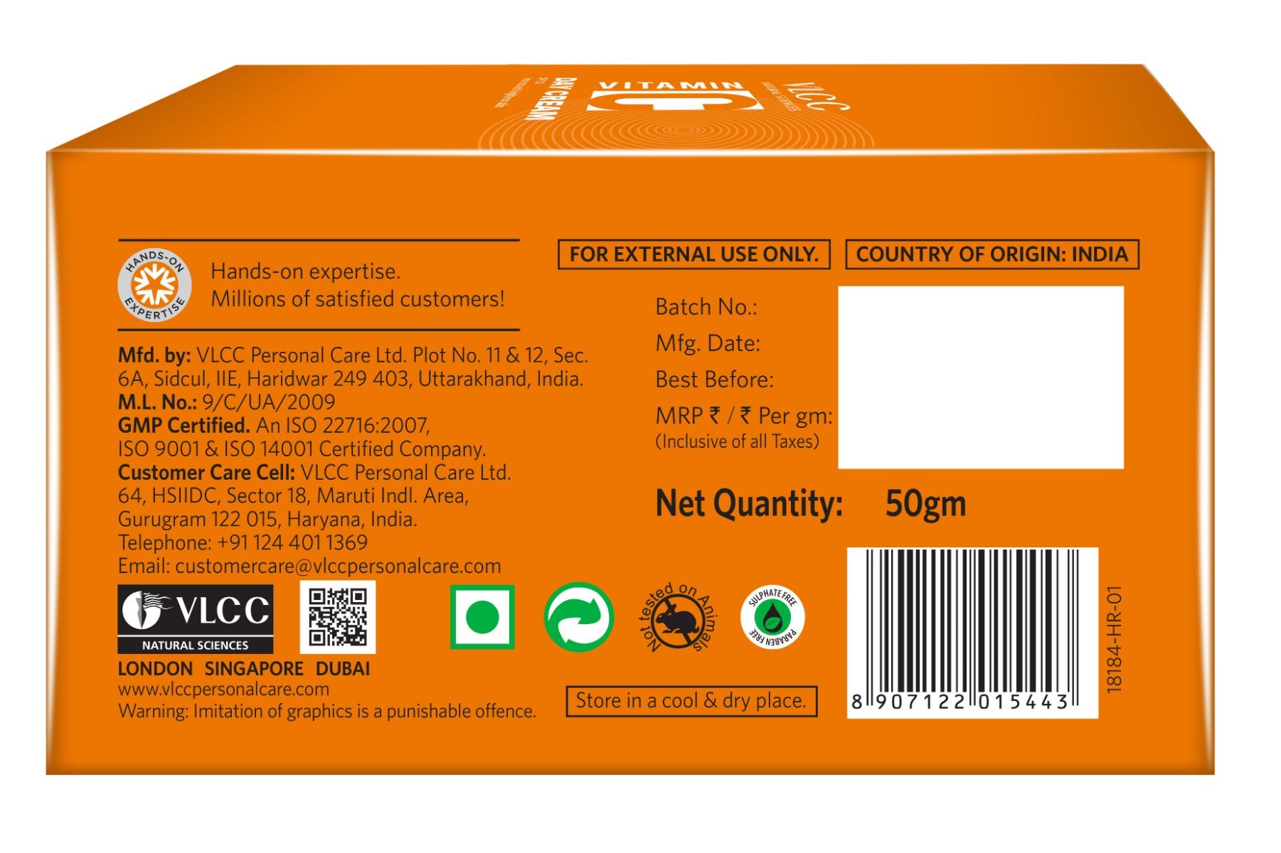 VLCC Vitamin C SPF 30 Day Cream, 50 gm, Pack of 1 