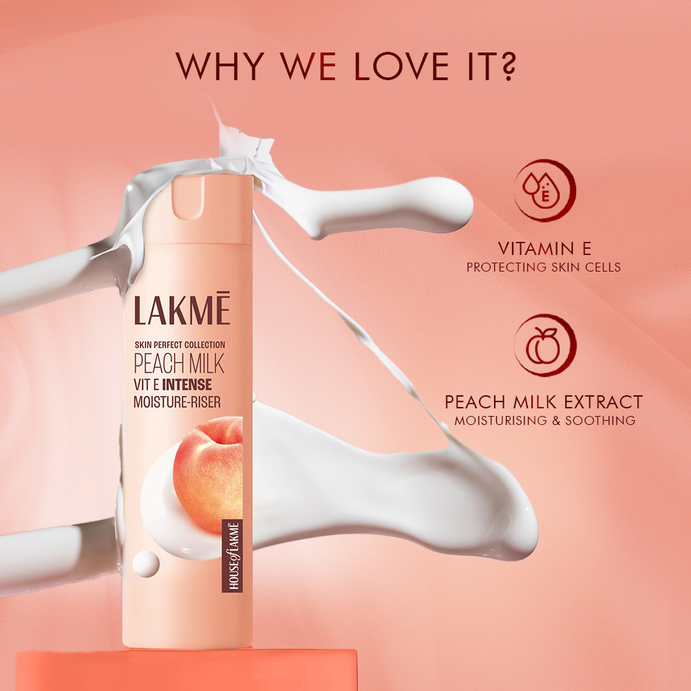 Lakme Peach Milk Intense Moisturiser 120 ml | Vitamin E & Peach Milk Extract | Intense Nourishment | Moisturises Skin for 24 Hrs | Non Sticky & Lightweight | For Normal To Dry Skin, Pack of 1 Lakme Peach Milk Intense Moisturiser 120 ml | Vitamin E & Peach Milk Extract | Intense Nourishment | Moisturises Skin for 24 Hrs | Non Sticky & Lightweight | For Normal To Dry Skin, Pack of 1