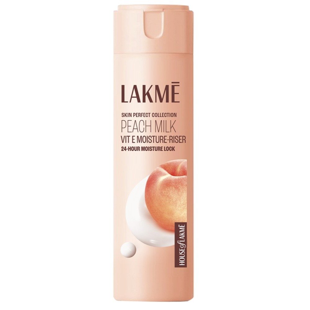 Lakme Peach Milk Moisturizer Body Lotion 60 ml | Peach Milk Extract, Vitamin C & E | Moisturises Skin For 24Hrs | Lightweight | Non Sticky | All Season Crème | For All Skin Type, Pack of 1 Lakme Peach Milk Moisturizer Body Lotion 60 ml | Peach Milk Extract, Vitamin C & E | Moisturises Skin For 24Hrs | Lightweight | Non Sticky | All Season Crème | For All Skin Type, Pack of 1