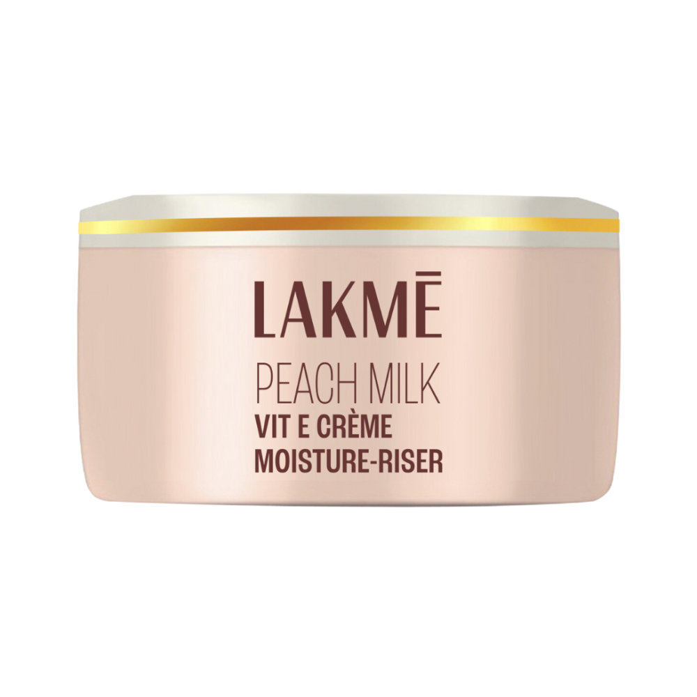 Lakme Peach Milk Vit E Creme Moisturiser 200 gm | Vitamin E & Peach Milk Extract | Moisturised Skin For 24 Hrs | For Beautiful Skin | Non Greasy & Lightweight | All Season Cream, Pack of 1 Lakme Peach Milk Vit E Creme Moisturiser 200 gm | Vitamin E & Peach Milk Extract | Moisturised Skin For 24 Hrs | For Beautiful Skin | Non Greasy & Lightweight | All Season Cream, Pack of 1