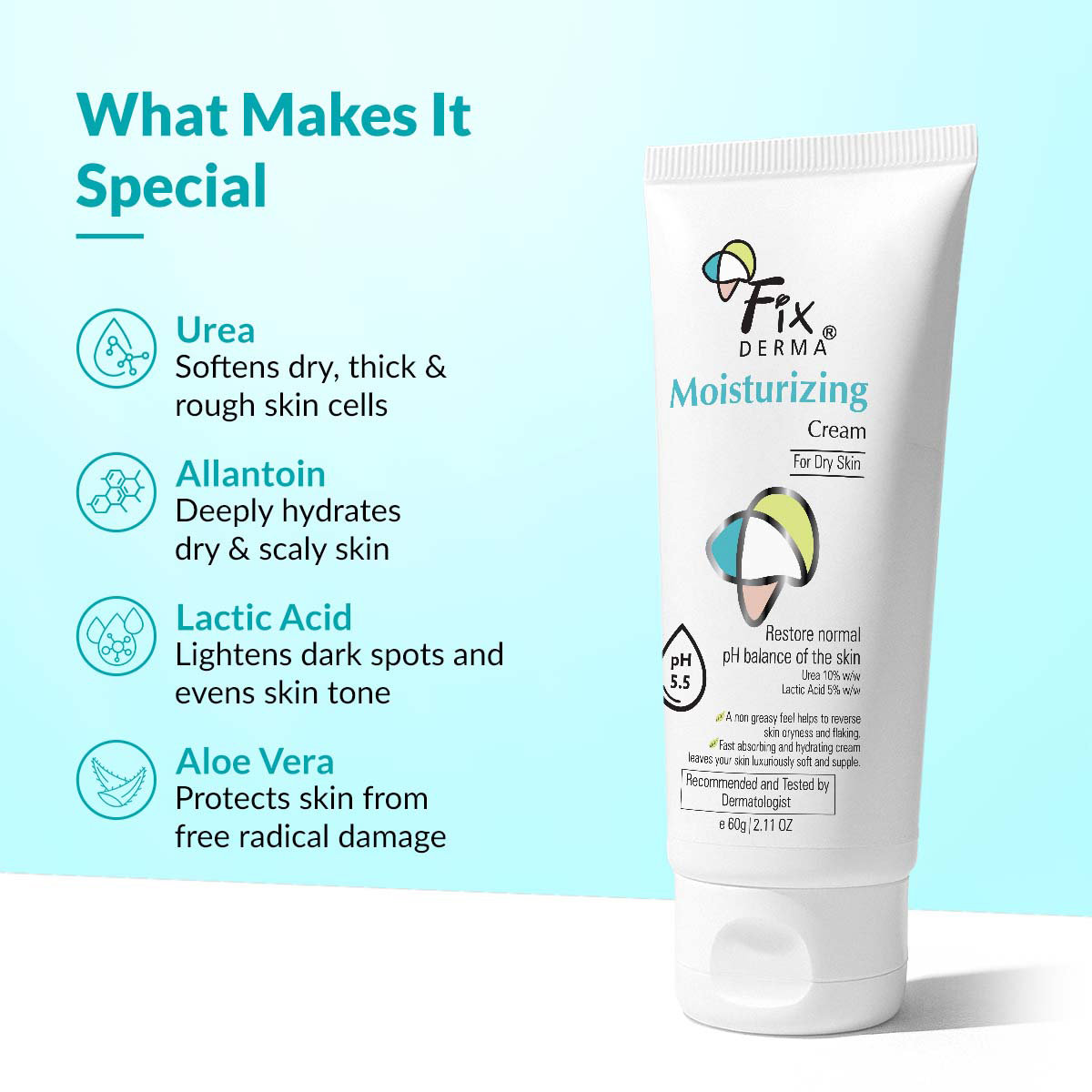 Fixderma Moisturising Cream, 60 gm, Pack of 1 Fixderma Moisturising Cream, 60 gm, Pack of 1