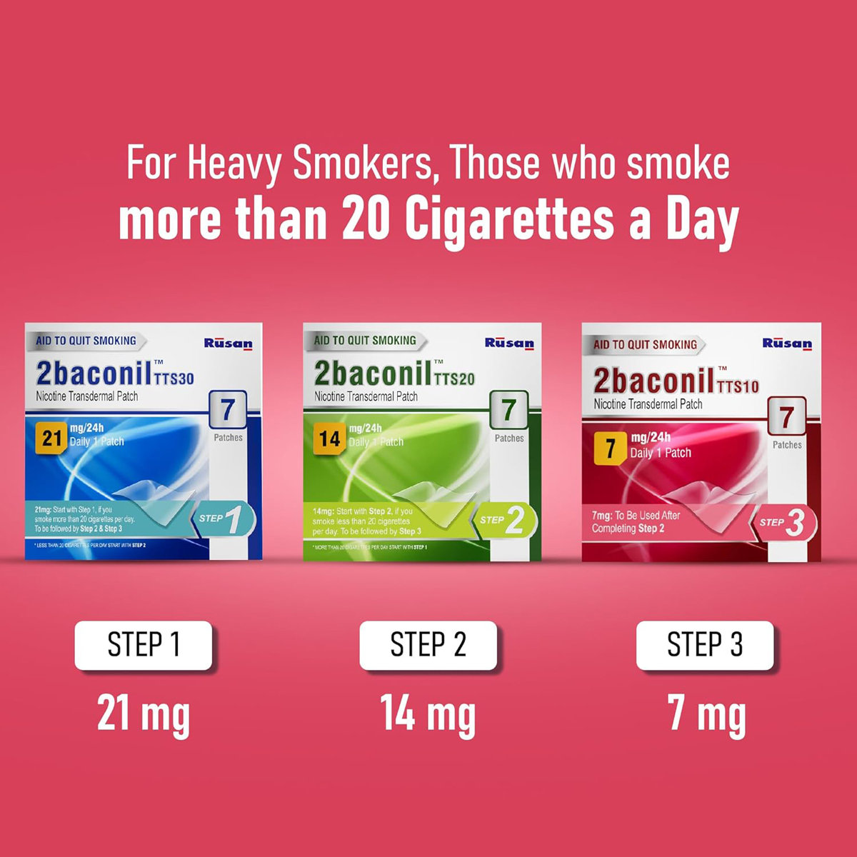 2baconil TTS10 7mg/24h Nicotine Transdermal Patch, 7 Count, Pack of 1 2baconil TTS10 7mg/24h Nicotine Transdermal Patch, 7 Count, Pack of 1