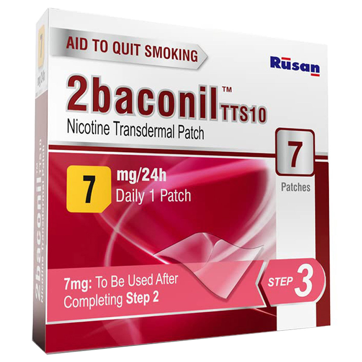 2baconil TTS10 7mg/24h Nicotine Transdermal Patch, 7 Count, Pack of 1 2baconil TTS10 7mg/24h Nicotine Transdermal Patch, 7 Count, Pack of 1