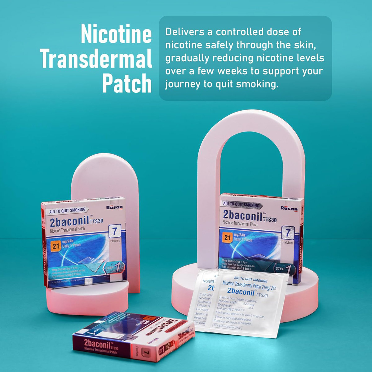 2baconil TTS30 21mg Patches, 7 Count, Pack of 1 2baconil TTS30 21mg Patches, 7 Count, Pack of 1