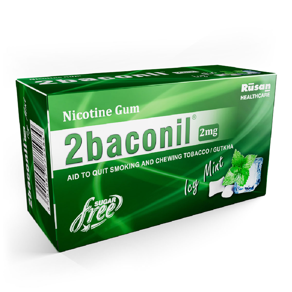 2baconil 2mg Chewing Gum Icy Mint 10's, Pack of 10 2baconil 2mg Chewing Gum Icy Mint 10's, Pack of 10