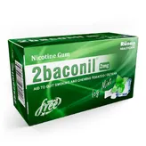 2Baconil 2 mg Nicotine Icy Mint Flavour Gums 10's, Pack of 1 Gummies