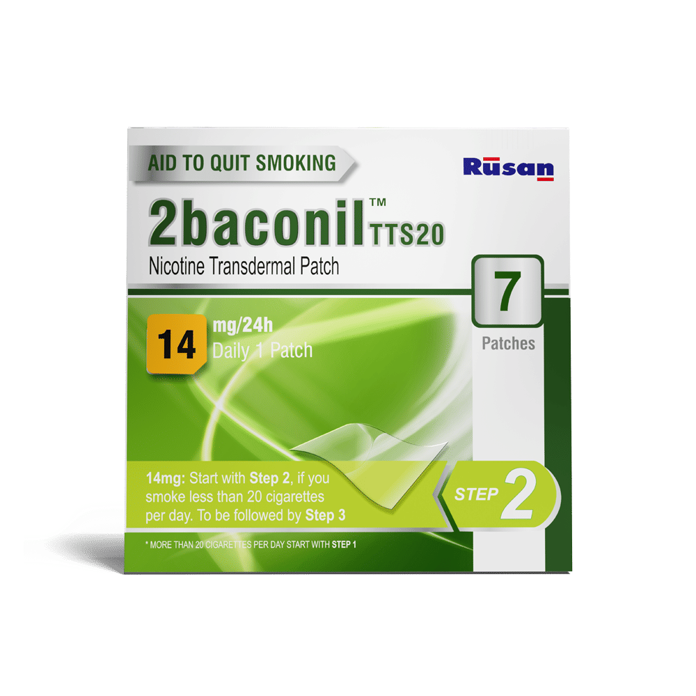 Buy 2baconil TTS20 14mg Nicotine Transdermal 24h Patch 1's Online