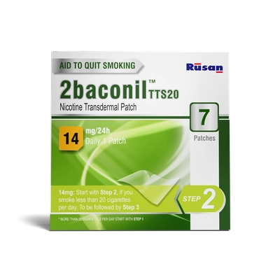 2baconil TTS20 14mg Nicotine Transdermal 24h Patch 1's, Pack of 1 Patches