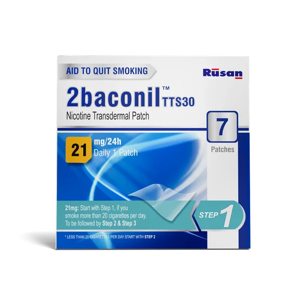 2baconil TTS30 Nicotine 21mg/24h Transdermal Patch 7's