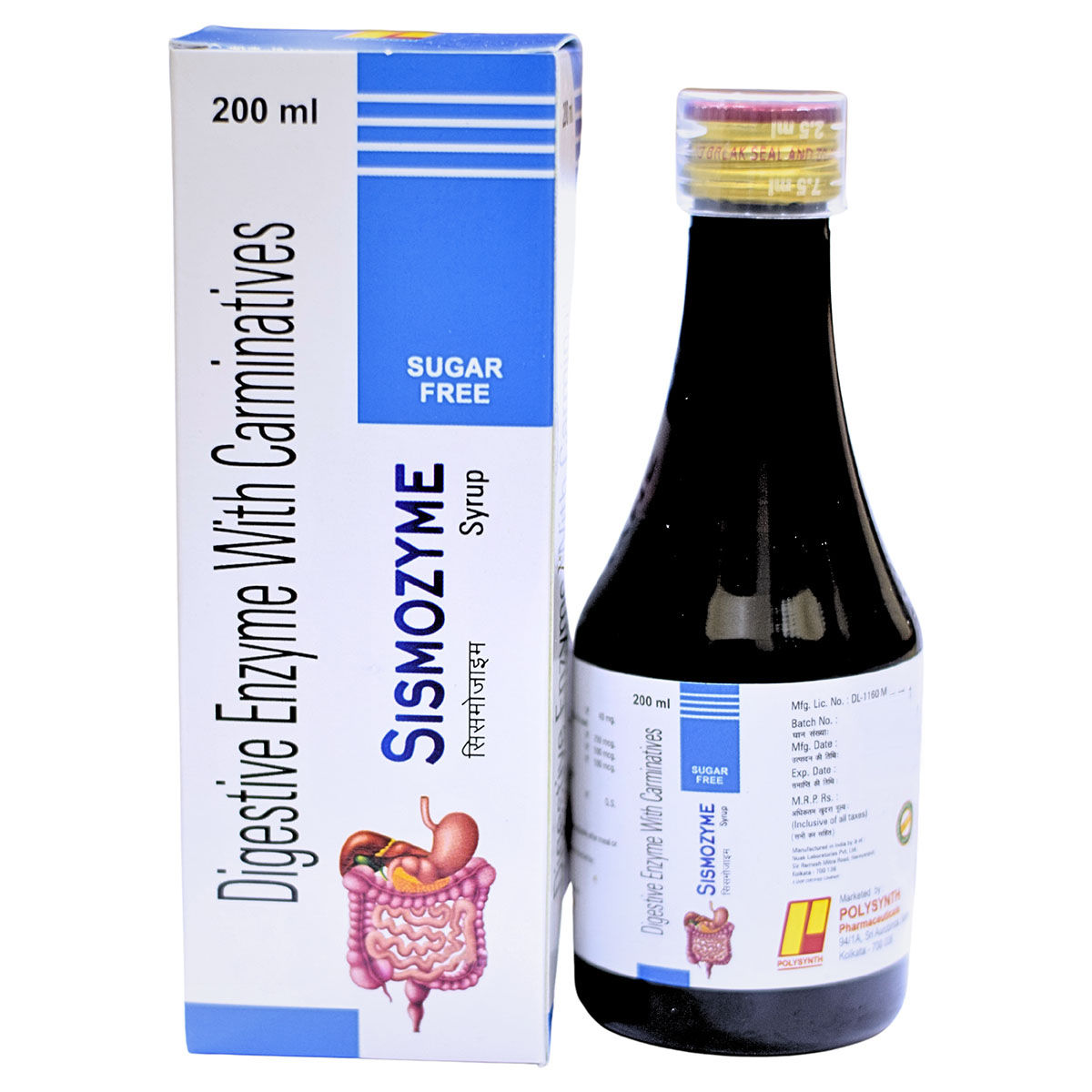 Buy Sismozyme Sugar Free Syrup 200 ml Online