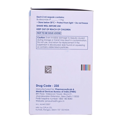 Budesonide Nebuliser Suspension 5x2 ml, Pack of 1 RESPULES