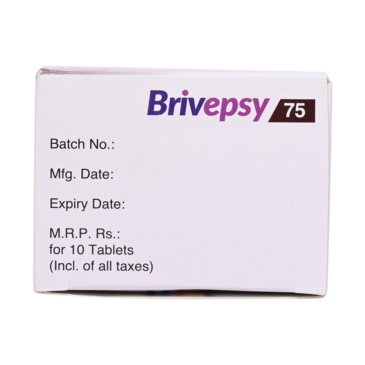 Brivepsy 75 Tablet 10's, Pack of 10 TABLETS Brivepsy 75 Tablet 10's, Pack of 10 TABLETS
