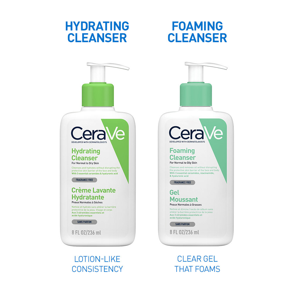 CeraVe Hydrating Cleanser 236 ml | Ceramides & Hyaluronic Acid | Gently Cleanses | All Day Hydration | For Face & Body | Suitable For Adult & Children | For Normal to Dry Skin, Pack of 1 CeraVe Hydrating Cleanser 236 ml | Ceramides & Hyaluronic Acid | Gently Cleanses | All Day Hydration | For Face & Body | Suitable For Adult & Children | For Normal to Dry Skin, Pack of 1