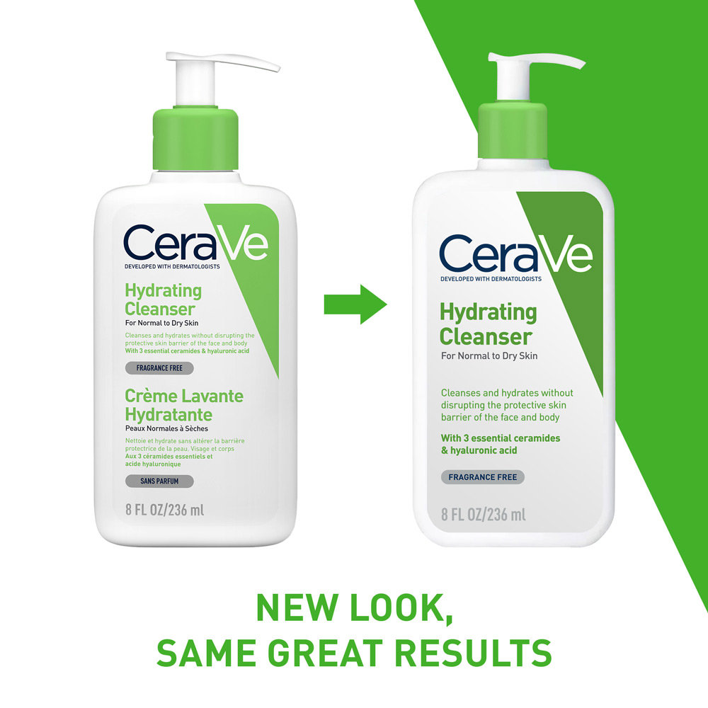 CeraVe Hydrating Cleanser 236 ml | Ceramides & Hyaluronic Acid | Gently Cleanses | All Day Hydration | For Face & Body | Suitable For Adult & Children | For Normal to Dry Skin, Pack of 1 CeraVe Hydrating Cleanser 236 ml | Ceramides & Hyaluronic Acid | Gently Cleanses | All Day Hydration | For Face & Body | Suitable For Adult & Children | For Normal to Dry Skin, Pack of 1