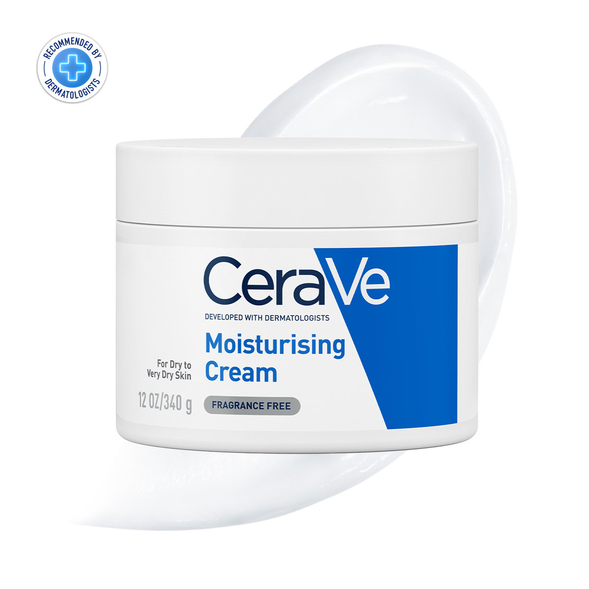 CeraVe Moisturising Cream 340 gm | Ceramides & Hyaluronic Acid | Provides Long Lasting Hydration | Non Greasy | For Dry to Very Dry Skin, Pack of 1 CeraVe Moisturising Cream 340 gm | Ceramides & Hyaluronic Acid | Provides Long Lasting Hydration | Non Greasy | For Dry to Very Dry Skin, Pack of 1