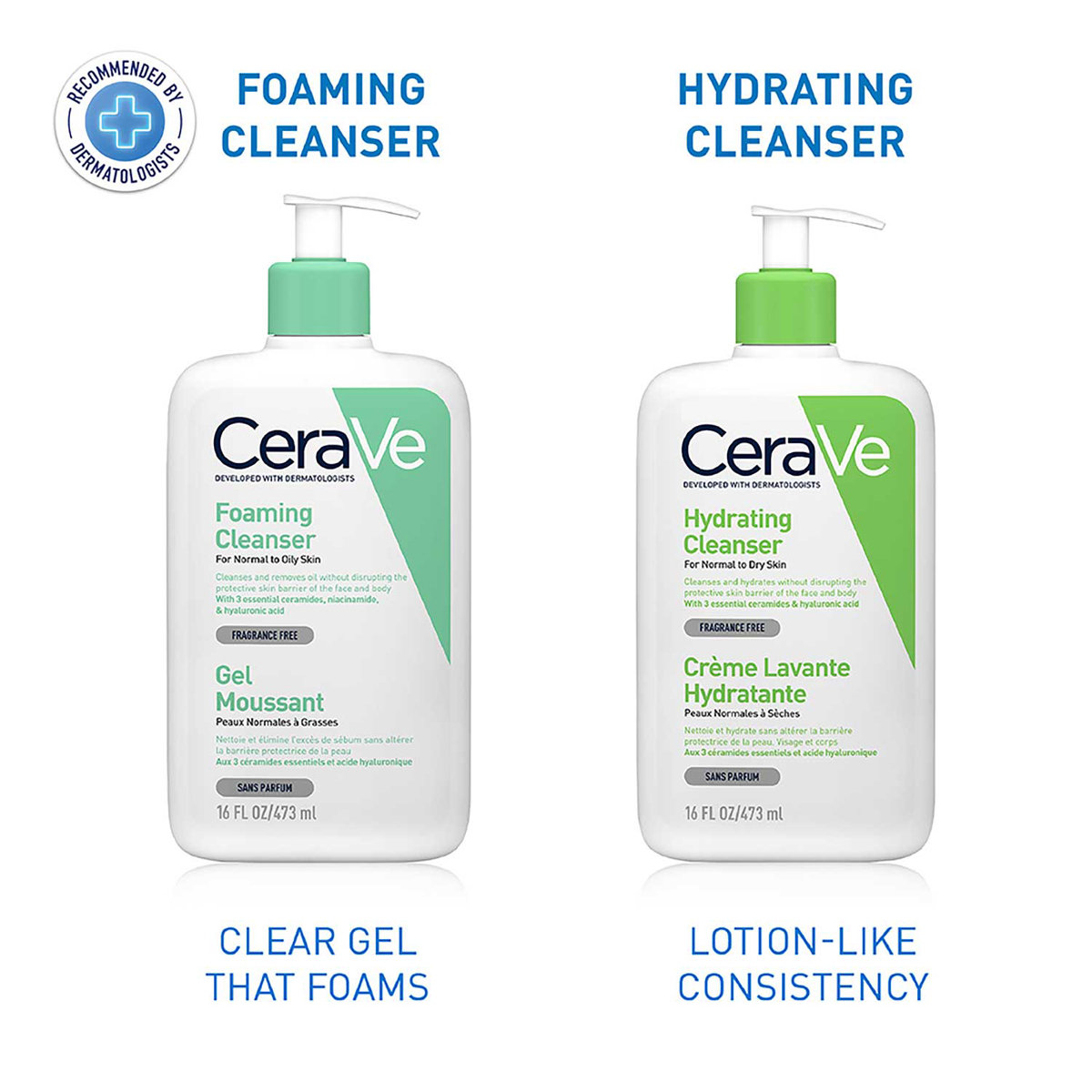 CeraVe Foaming Cleanser 473 ml | Ceramides, Niacinamides, Hyaluronic Acid| Gently Cleanses | Controls Oil | For Normal to Oily Skin, Pack of 1 CeraVe Foaming Cleanser 473 ml | Ceramides, Niacinamides, Hyaluronic Acid| Gently Cleanses | Controls Oil | For Normal to Oily Skin, Pack of 1