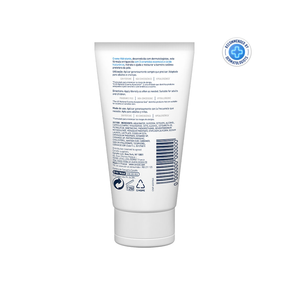 CeraVe Moisturising Cream 50 ml | Ceramides & Hyaluronic Acid | Provides Long Lasting Hydration | Non Greasy | For Dry to Very Dry Skin, Pack of 1 CeraVe Moisturising Cream 50 ml | Ceramides & Hyaluronic Acid | Provides Long Lasting Hydration | Non Greasy | For Dry to Very Dry Skin, Pack of 1