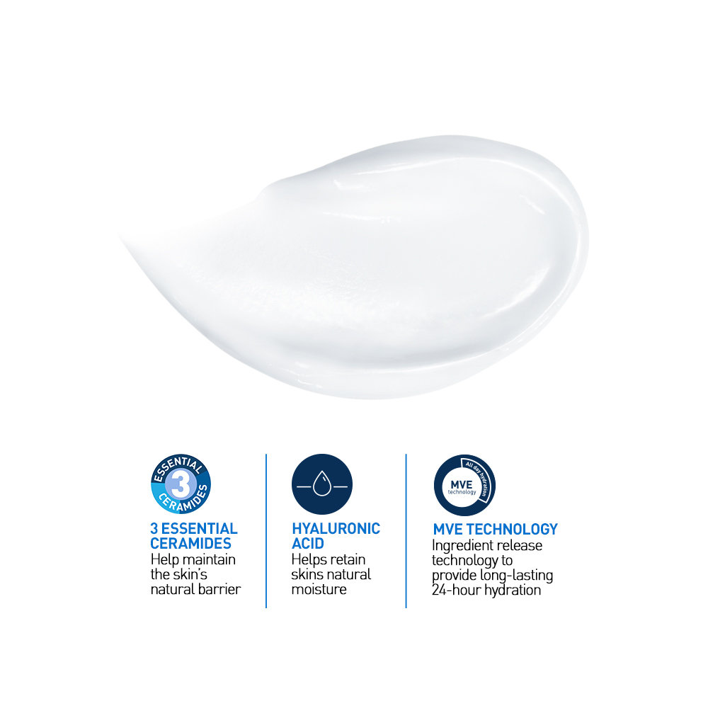 CeraVe Moisturising Cream 50 ml | Ceramides & Hyaluronic Acid | Provides Long Lasting Hydration | Non Greasy | For Dry to Very Dry Skin, Pack of 1 CeraVe Moisturising Cream 50 ml | Ceramides & Hyaluronic Acid | Provides Long Lasting Hydration | Non Greasy | For Dry to Very Dry Skin, Pack of 1