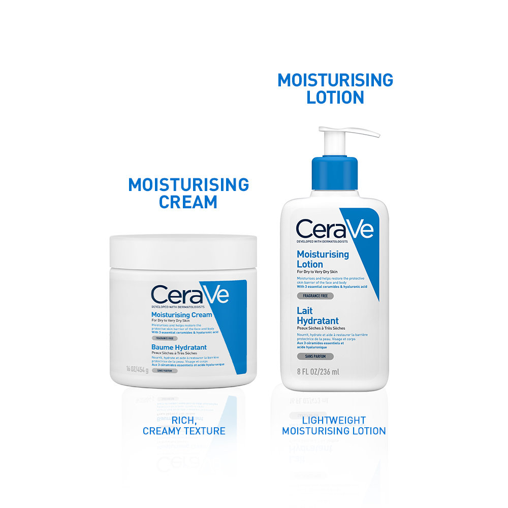 CeraVe Moisturising Cream 454 gm | Ceramides & Hyaluronic Acid | Provides Long Lasting Hydration | Non Greasy | For Dry to Very Dry Skin, Pack of 1 CeraVe Moisturising Cream 454 gm | Ceramides & Hyaluronic Acid | Provides Long Lasting Hydration | Non Greasy | For Dry to Very Dry Skin, Pack of 1