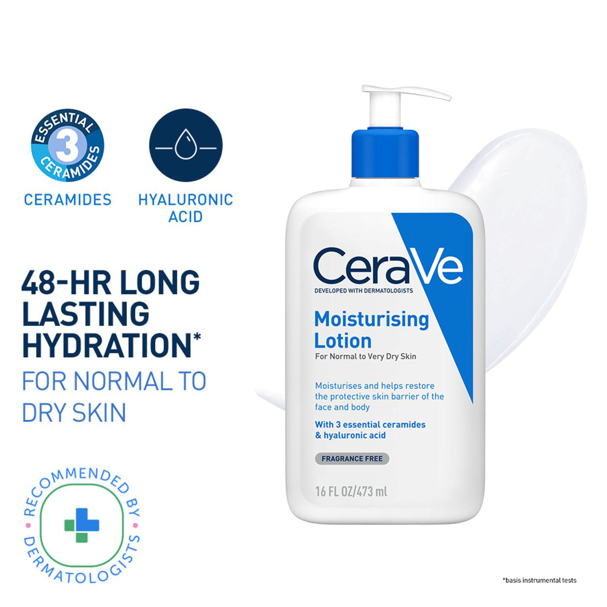 CeraVe Moisturising Lotion 473 ml | Ceramides & Hyaluronic Acid | Provides Long Lasting Hydration | Non Greasy | For Dry to Very Dry Skin CeraVe Moisturising Lotion 473 ml | Ceramides & Hyaluronic Acid | Provides Long Lasting Hydration | Non Greasy | For Dry to Very Dry Skin