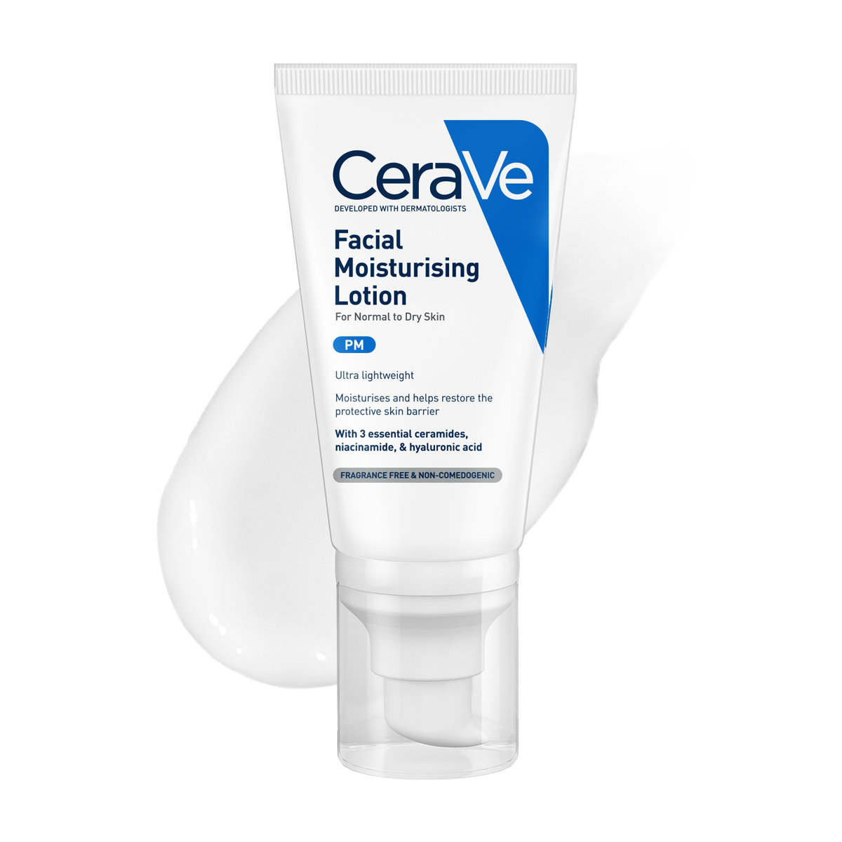 CeraVe PM Facial Moisturising Lotion 52 ml | Ceramides, Niacinamide, Hyaluronic Acid | Provides Moisturization & Hydration | For Normal to Dry Skin, Pack of 1 CeraVe PM Facial Moisturising Lotion 52 ml | Ceramides, Niacinamide, Hyaluronic Acid | Provides Moisturization & Hydration | For Normal to Dry Skin, Pack of 1