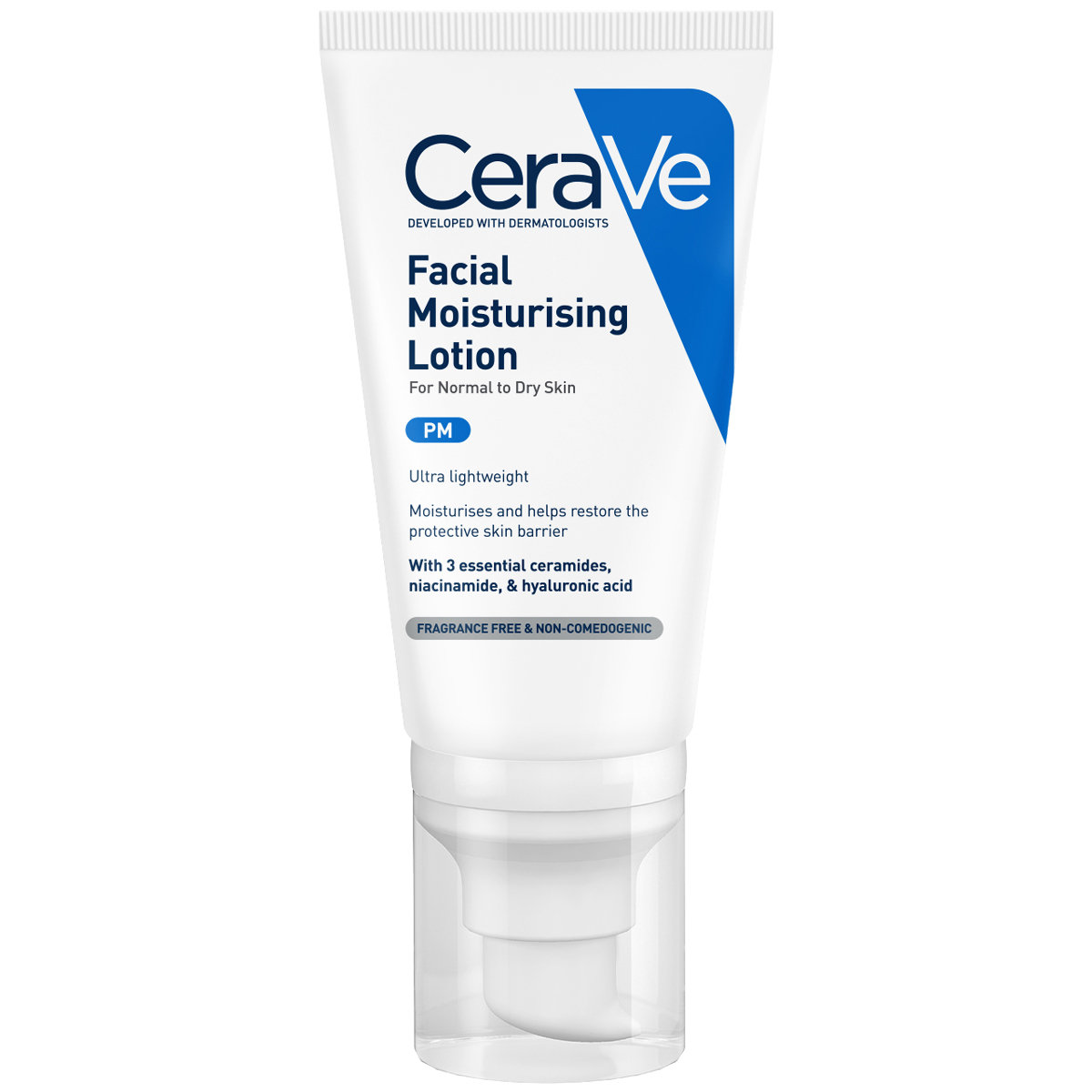 CeraVe PM Facial Moisturising Lotion 52 ml | Ceramides, Niacinamide, Hyaluronic Acid | Provides Moisturization & Hydration | For Normal to Dry Skin, Pack of 1 CeraVe PM Facial Moisturising Lotion 52 ml | Ceramides, Niacinamide, Hyaluronic Acid | Provides Moisturization & Hydration | For Normal to Dry Skin, Pack of 1