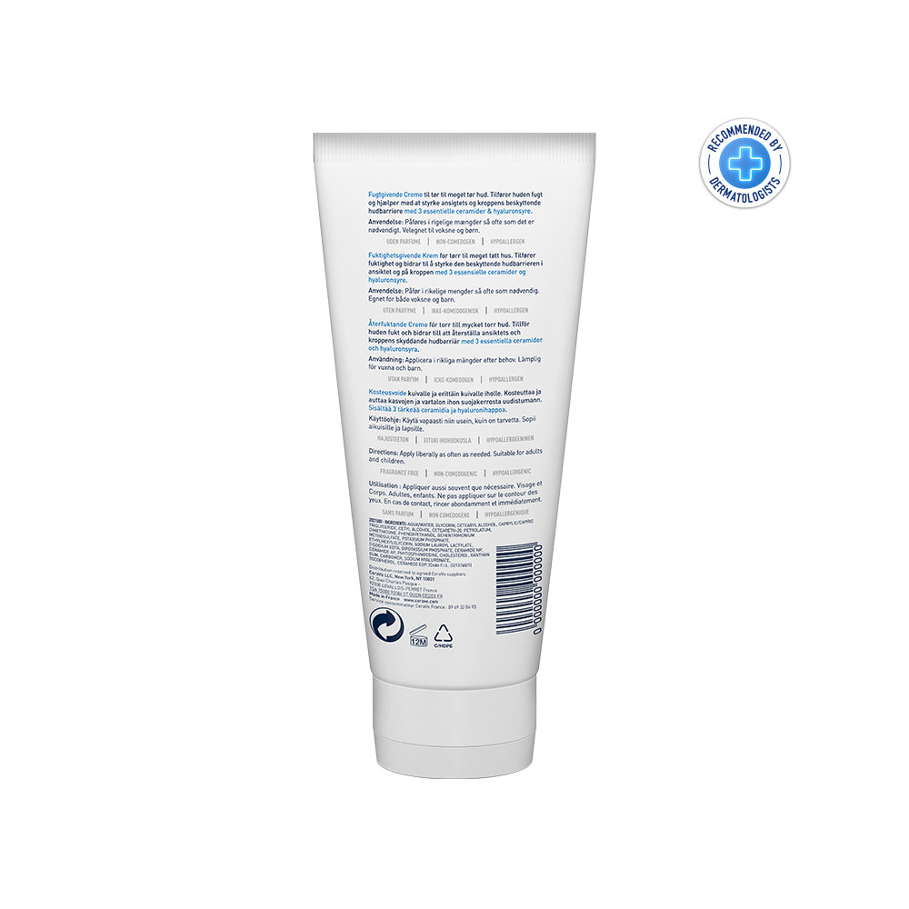 CeraVe Moisturising Cream 177 ml | Ceramides & Hyaluronic Acid | Provides Long Lasting Hydration | Non Greasy | For Dry to Very Dry Skin, Pack of 1 CeraVe Moisturising Cream 177 ml | Ceramides & Hyaluronic Acid | Provides Long Lasting Hydration | Non Greasy | For Dry to Very Dry Skin, Pack of 1