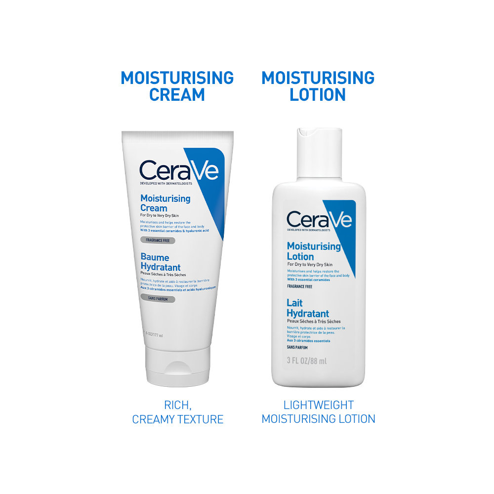 CeraVe Moisturising Cream 177 ml | Ceramides & Hyaluronic Acid | Provides Long Lasting Hydration | Non Greasy | For Dry to Very Dry Skin, Pack of 1 CeraVe Moisturising Cream 177 ml | Ceramides & Hyaluronic Acid | Provides Long Lasting Hydration | Non Greasy | For Dry to Very Dry Skin, Pack of 1
