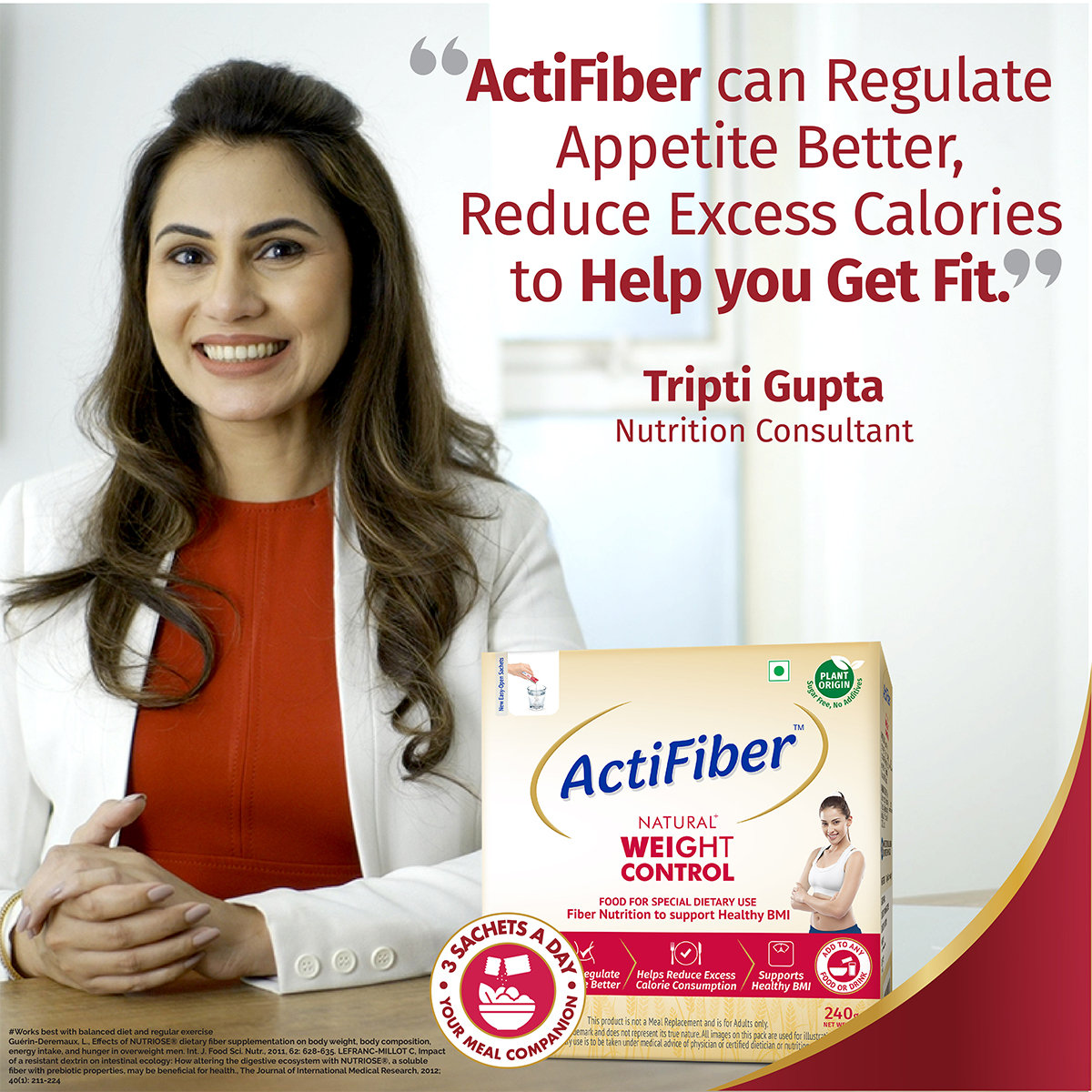 ActiFiber Natural Weight Control | Get Fit | Regulate Appetite Better | Reduce Excess Calories | Clinically Proven | Easy to Use | Plant Origin | Certified Safe | Women & Men (240Gms Pack, 30 Sachets), Pack of 1 ActiFiber Natural Weight Control | Get Fit | Regulate Appetite Better | Reduce Excess Calories | Clinically Proven | Easy to Use | Plant Origin | Certified Safe | Women & Men (240Gms Pack, 30 Sachets), Pack of 1