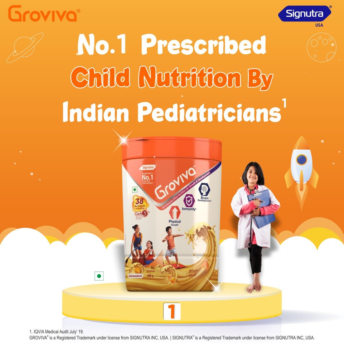 Groviva Mango Flavour Powder 400 gm, Pack of 1 Groviva Mango Flavour Powder 400 gm, Pack of 1