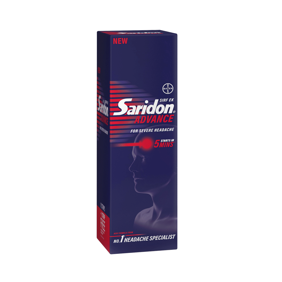 Buy Saridon Advance Tablet 10’s for 5 in 1 Pain Relief Online