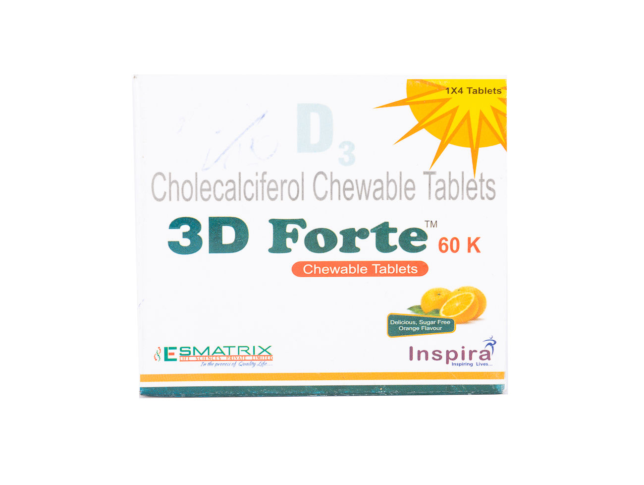 Buy 3D Forte 60K Chewable Tablet 4's Online