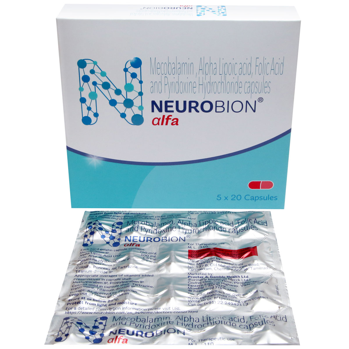 Neurobion Alfa Capsules 20's, Pack of 20 CapsuleS Neurobion Alfa Capsules 20's, Pack of 20 CapsuleS